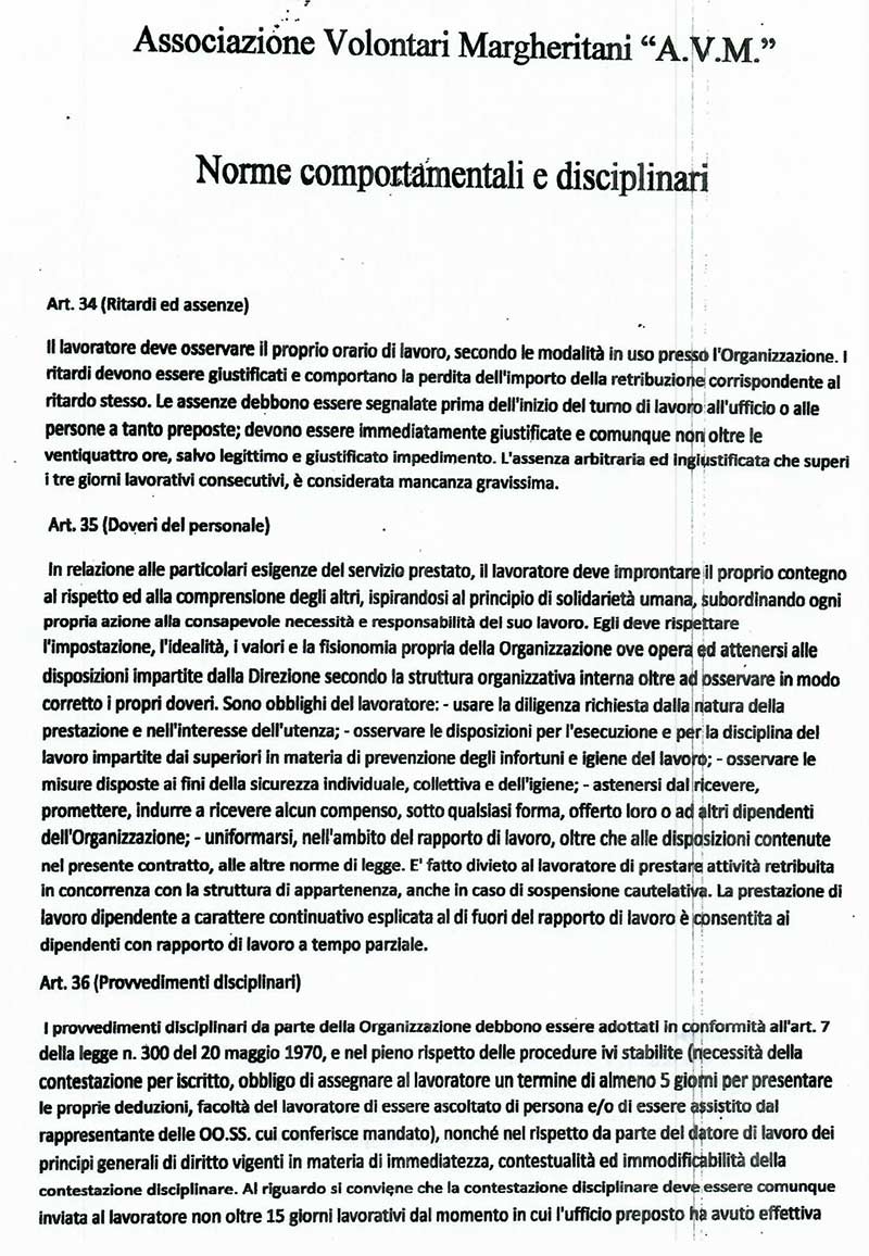 Norme disciplinari Pagina 1